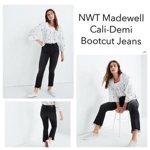 Madewell Cali Demi Bootcut Black High Rise Jeans